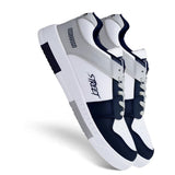 BRUTON Premium Casual Sneaker Shoes with Synthetic Upper Lightweight Comfortable Mid Top Sneaker Shoes for Men's & Boy's -6 UK White/Black