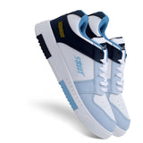 BRUTON Premium Casual Sneaker Shoes with Synthetic Upper Lightweight Comfortable Mid Top Sneaker Shoes for Men's & Boy's -6 UK White/Black
