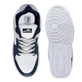 BRUTON Premium Casual Sneaker Shoes with Synthetic Upper Lightweight Comfortable Mid Top Sneaker Shoes for Men's & Boy's -6 UK White/Black