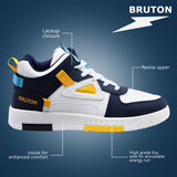 BRUTON Stylish Sneakers Casual Shoes for Men's & Boy's - UK 7 White